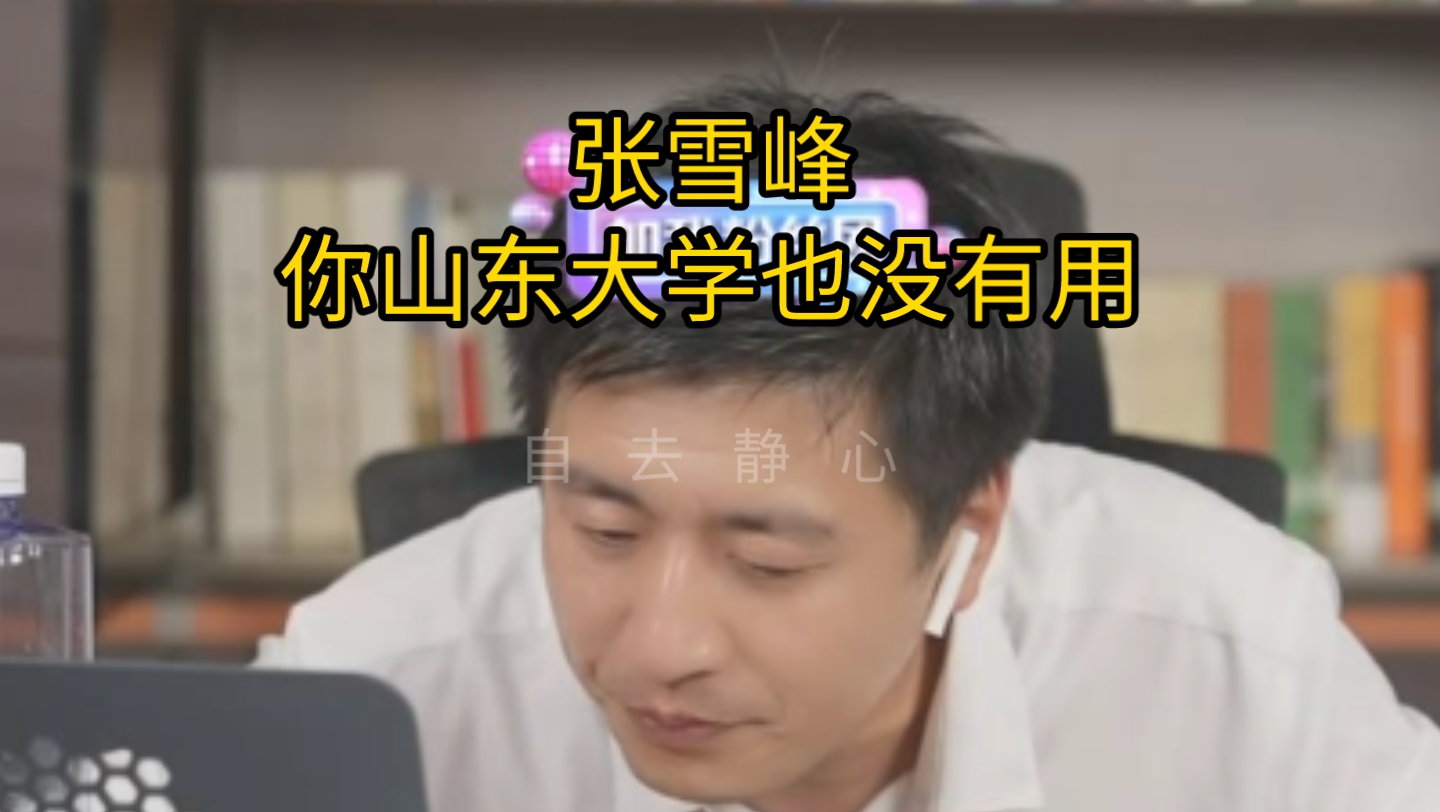 张雪峰:你山东大学也没有用哔哩哔哩bilibili