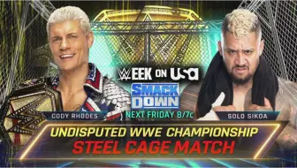 Video herunterladen: Cody Rhodes vs. Solo Sikoa 2024.09.14 SmackDown 钢铁牢笼赛