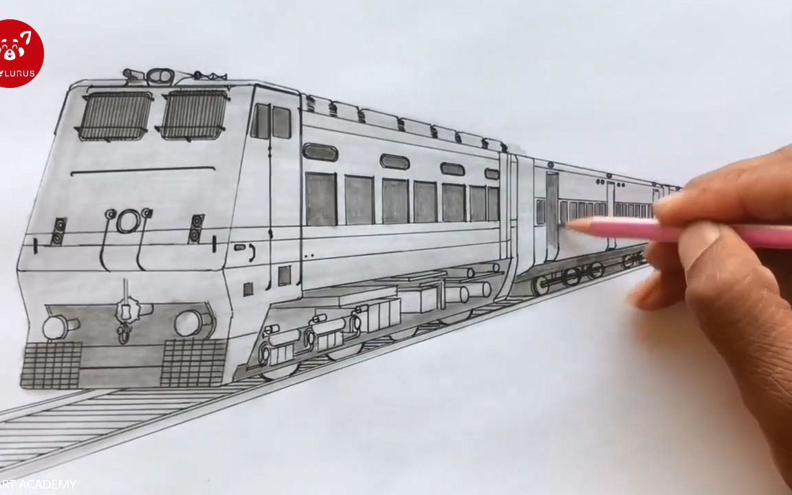 活动  技艺丨使用单点透视绘制火车