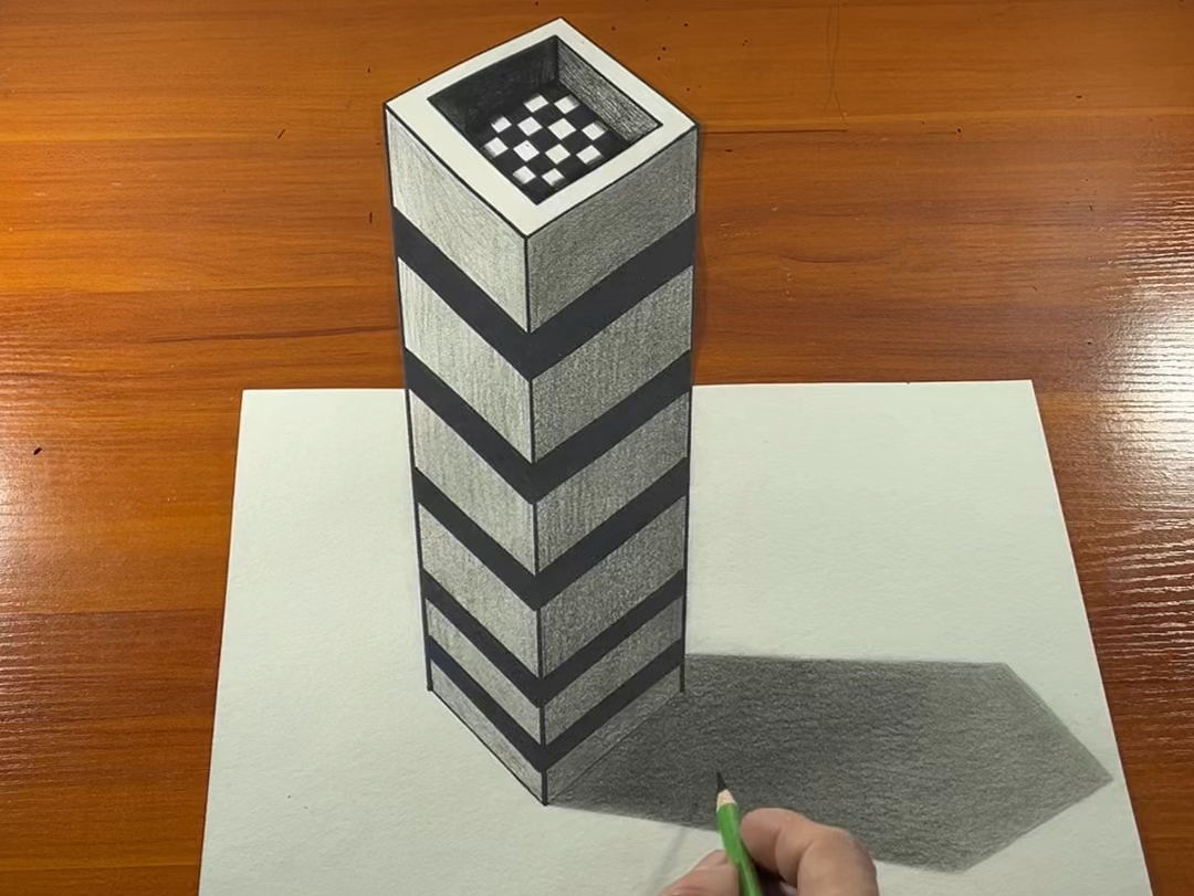 教你画黑白立体画