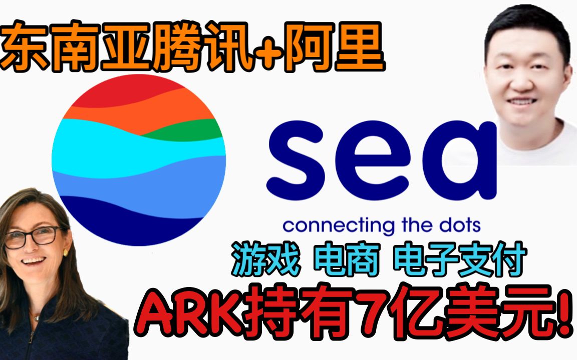 Sea Ltd股票分析 (SE) 游戏+电商+电子支付 东南亚版腾讯+阿里巴巴 ARK女股神Cathie Wood持续大量加仓买入已经拥有7亿美元 美股分析哔哩哔哩bilibili