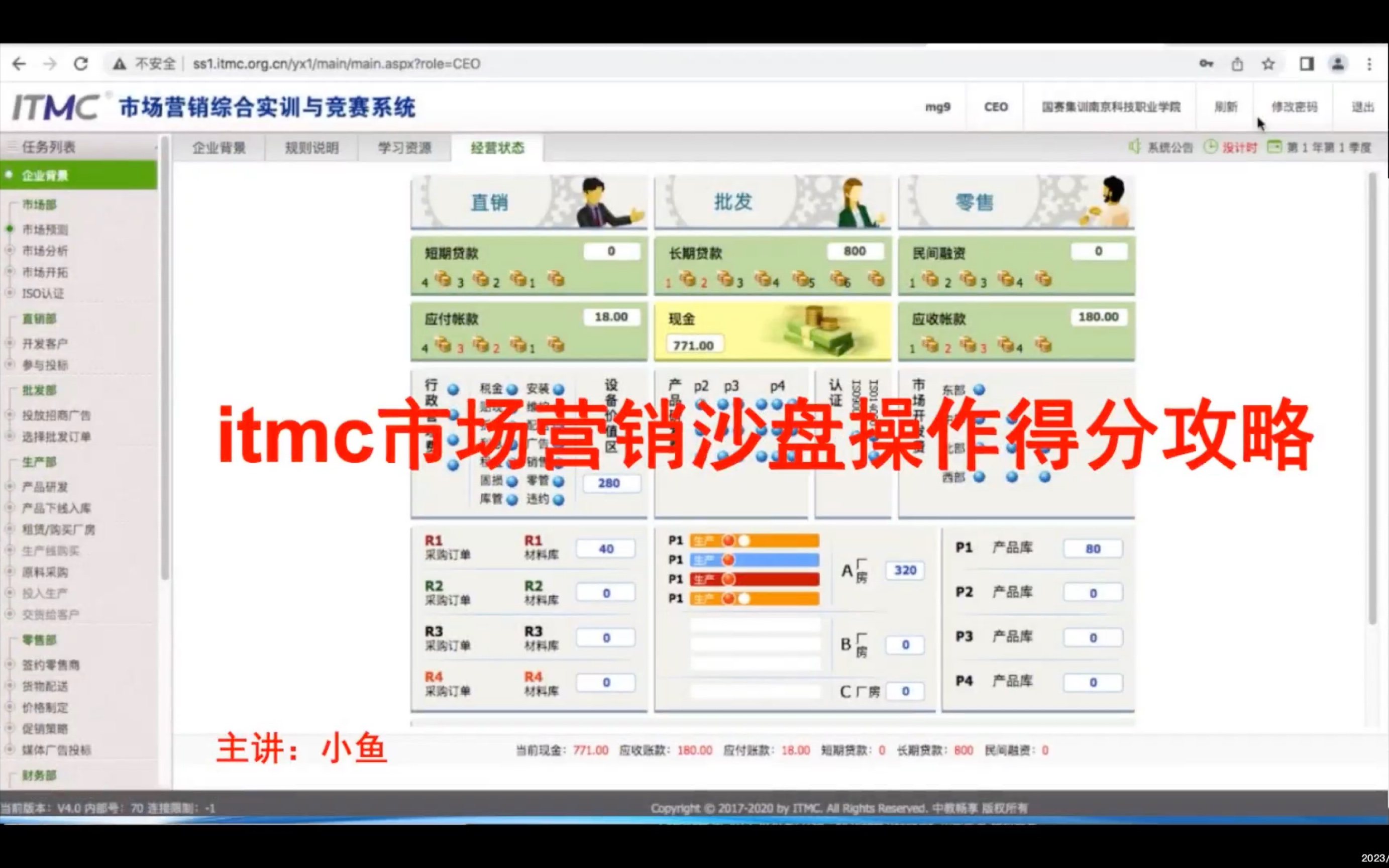 itmc市场营销沙盘操作得分点攻略讲解(带计算公式)哔哩哔哩bilibili