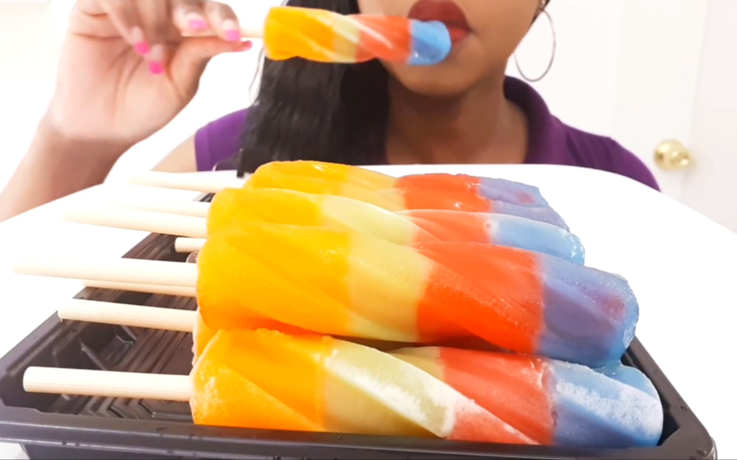 foodfairy ☆ 四色旋转冰棒 asmr食音咀嚼音