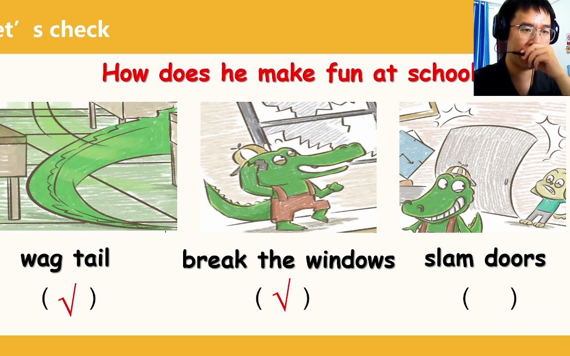 [图]四上 05Crocodile at school