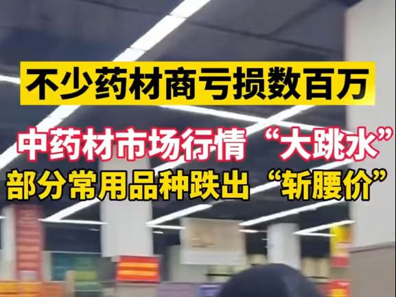 旺季遇冷,中药材市场行情“大跳水”,部分常用品种跌出了“斩腰价”,不少药材商亏损数百万.哔哩哔哩bilibili