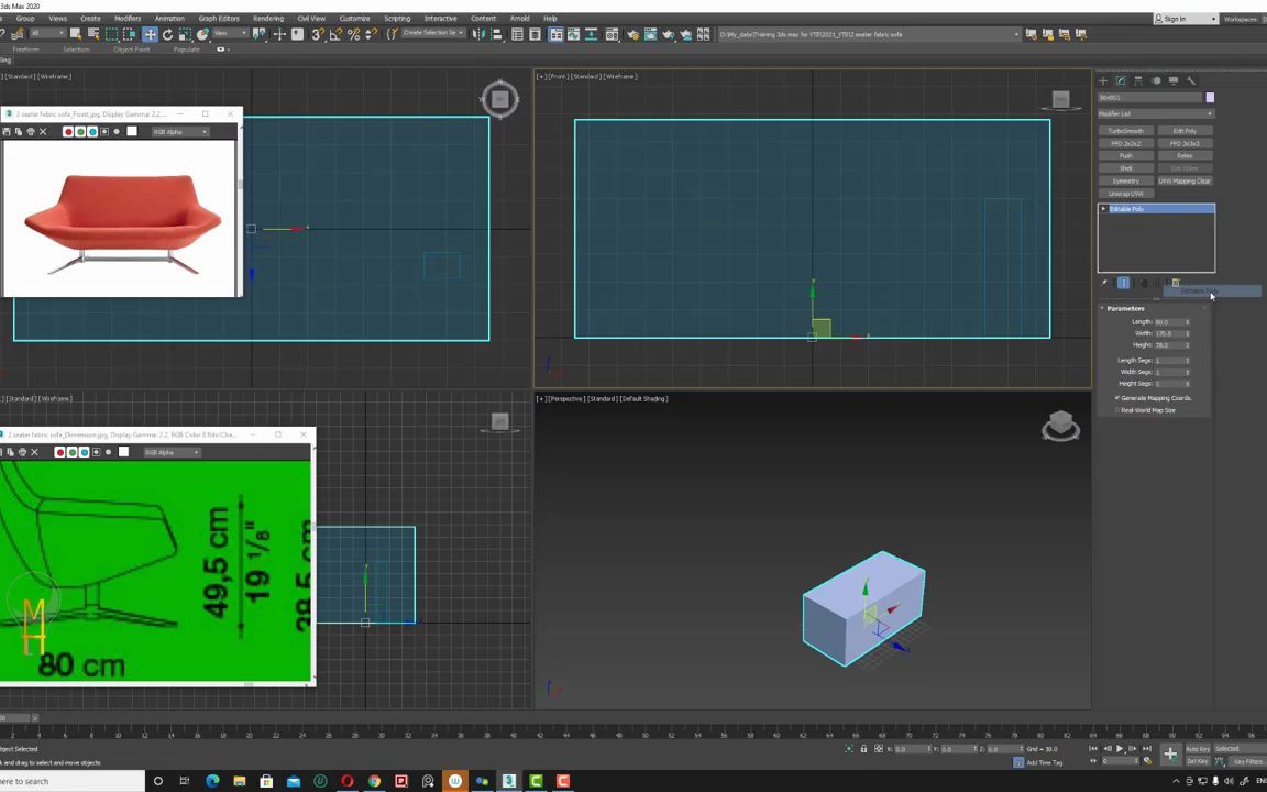 3DMax 教学:2人座沙发型号哔哩哔哩bilibili