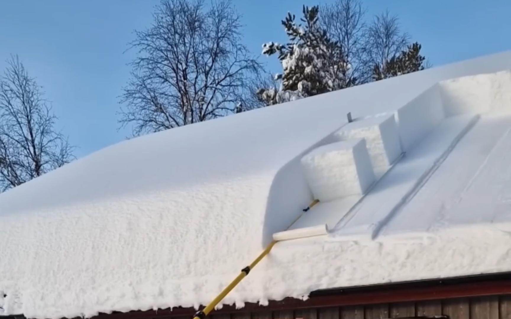 阳光房房顶下雪咋除雪图片