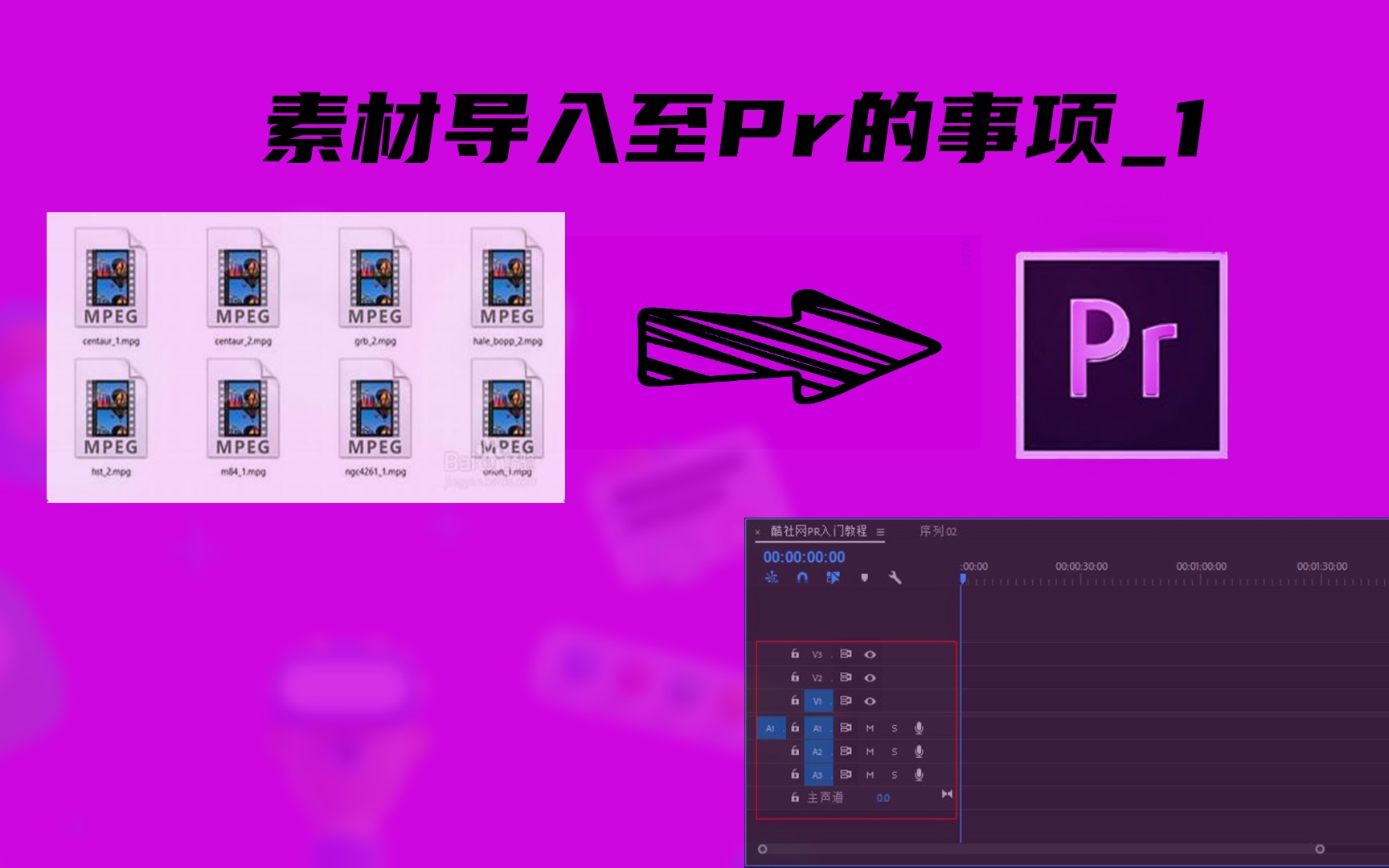 [Pr教学]导入视频的3种方法,规范有序的操作是剪辑的第一步!哔哩哔哩bilibili
