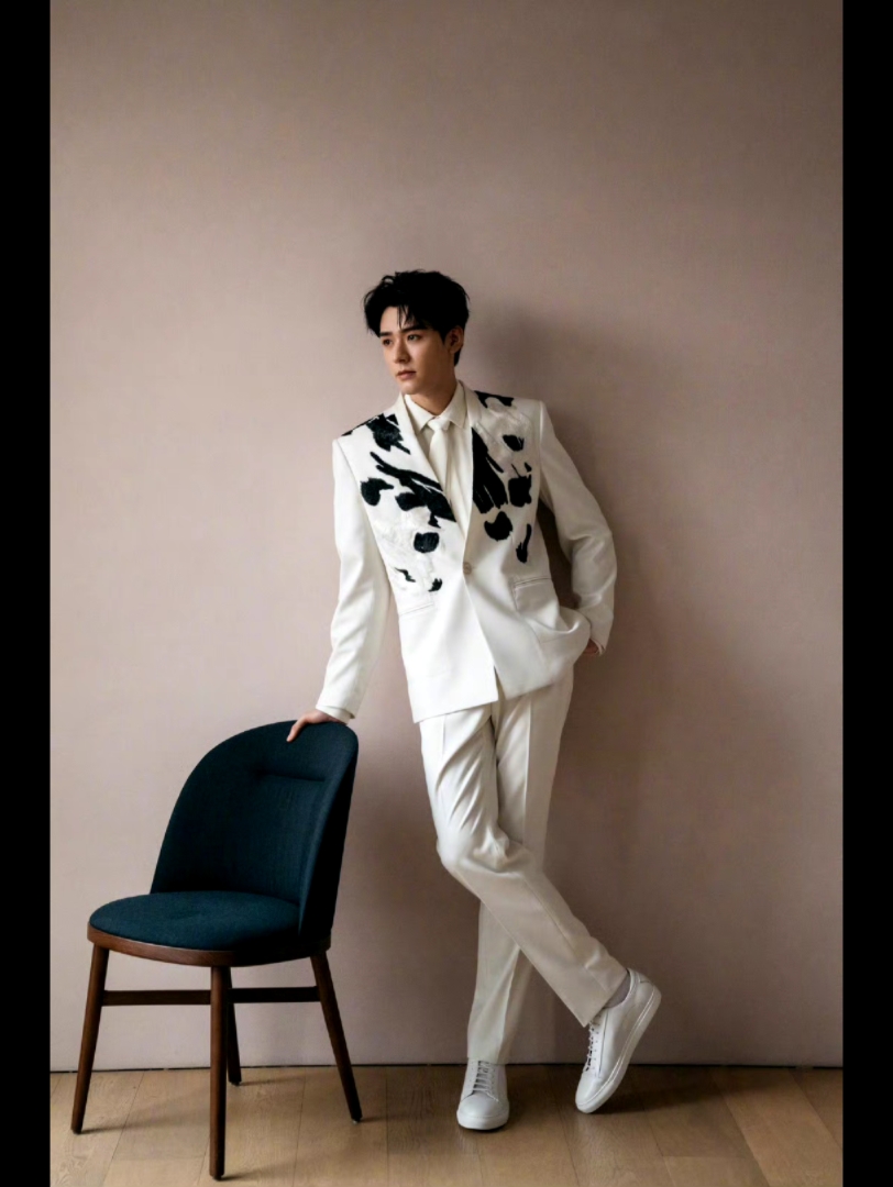 龚俊黑白熊猫礼服,vogue风尚盛宴