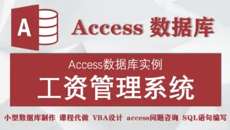 【Access数据库实例】—员工工资管理系统制作全过程（编写设计报告，建立数据模型，制作数据库程序，编写代码，测试检查，调试封装）
