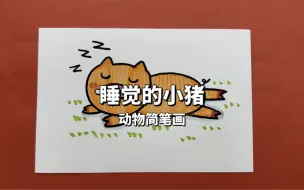 Download Video: 睡觉的小猪简笔画