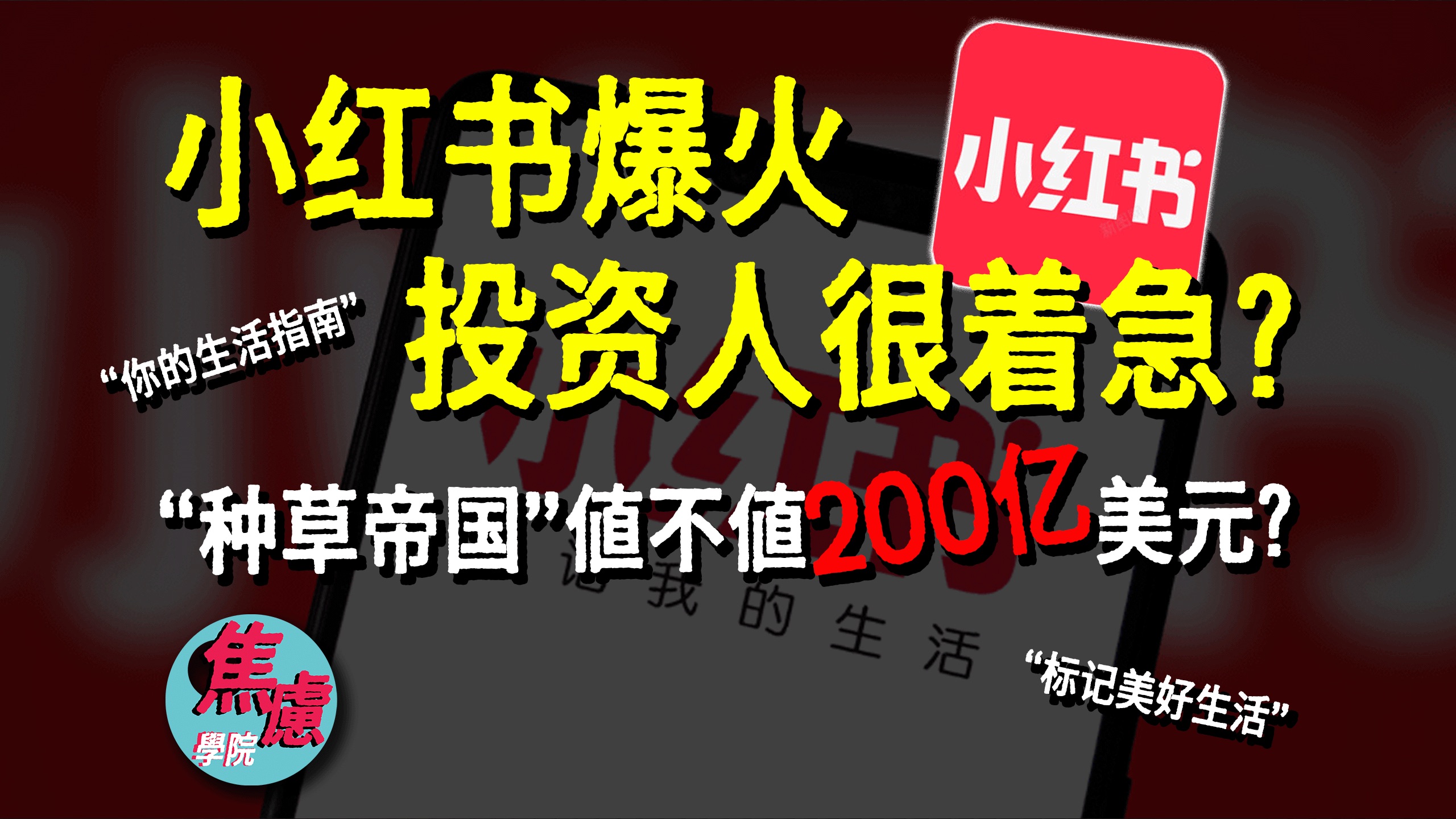 【爆火的小红书与焦虑的投资人】种草帝国的前生今世,多家早期投资人寻求出售股份,小红薯值不值200亿美元哔哩哔哩bilibili