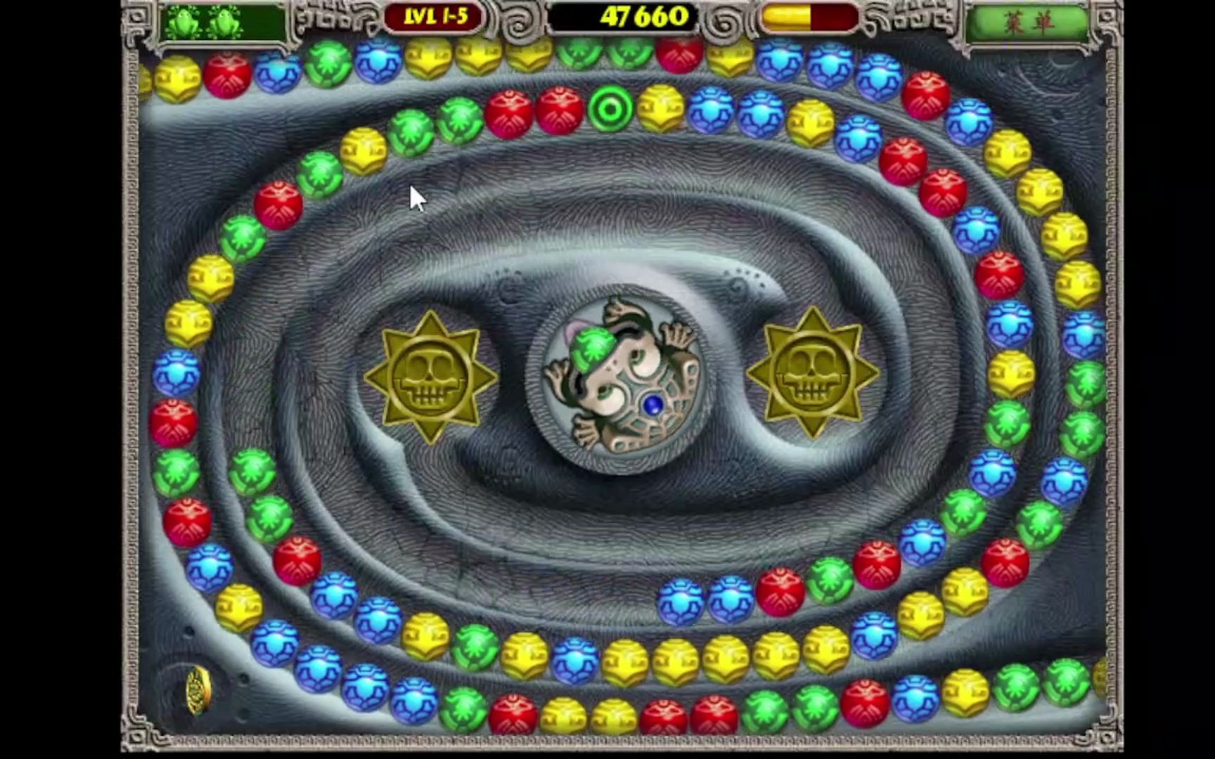 经典祖玛,好玩就是费眼睛(距离通关还早)