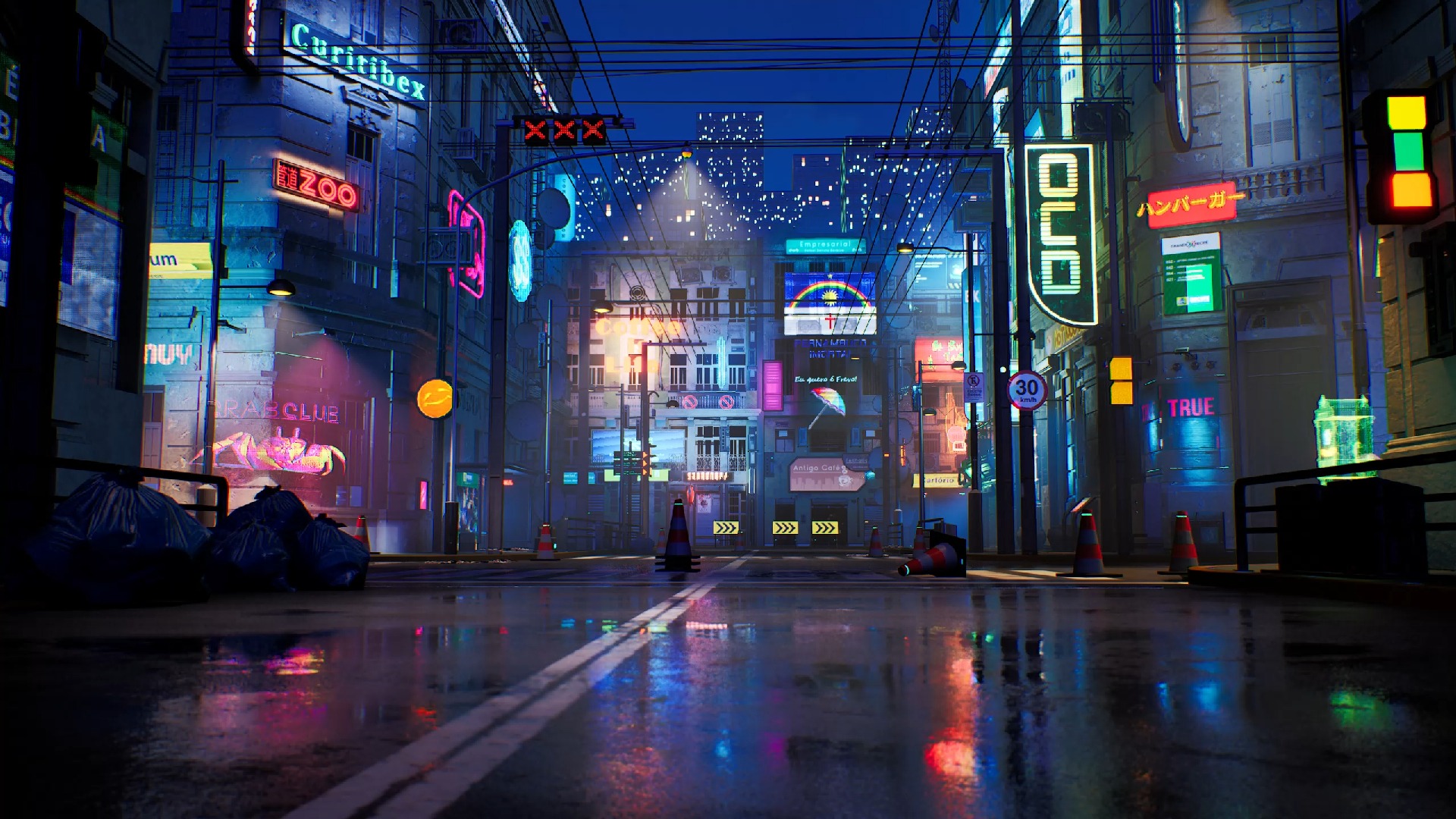 赛博朋克街道ue5作品