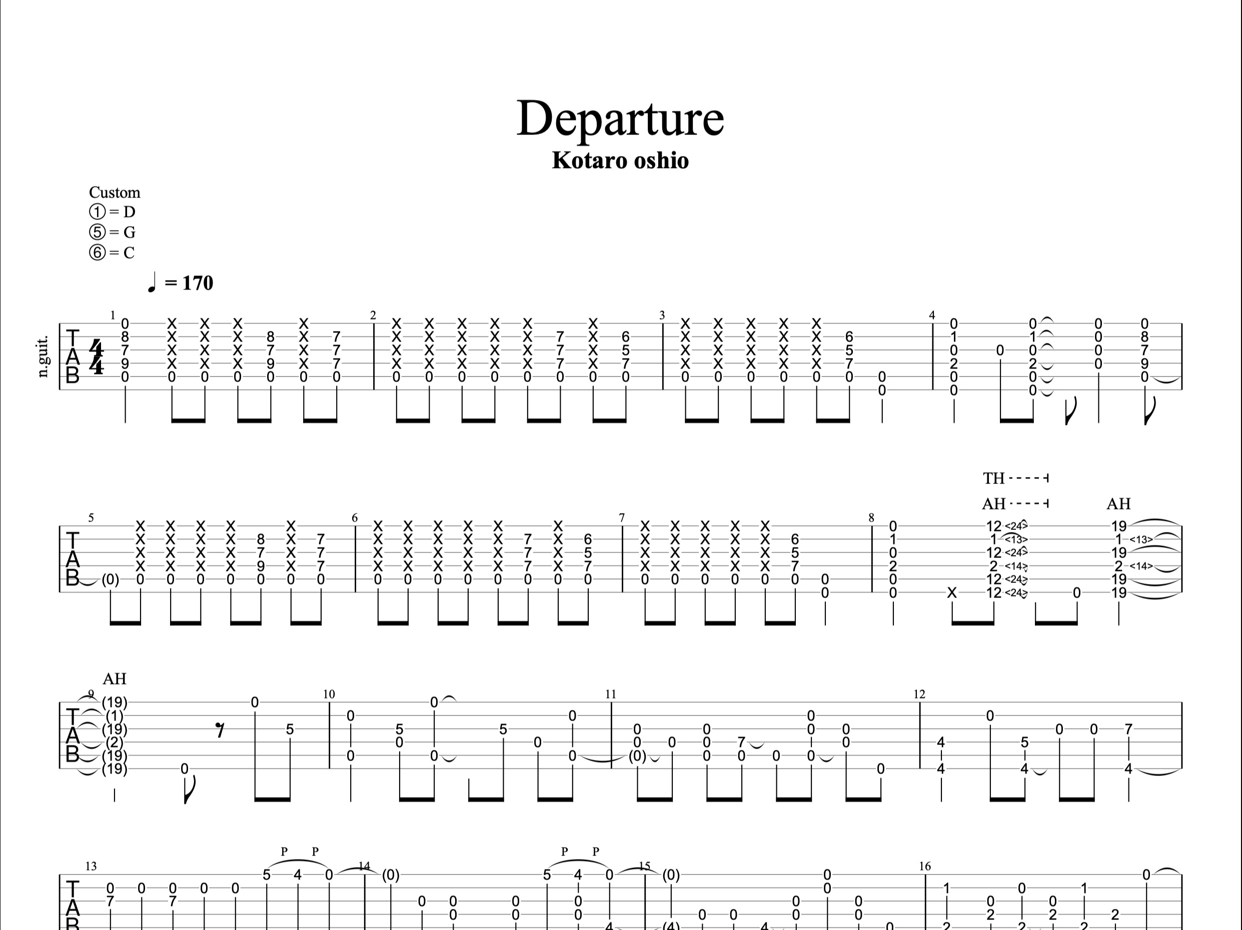 departure简谱图片