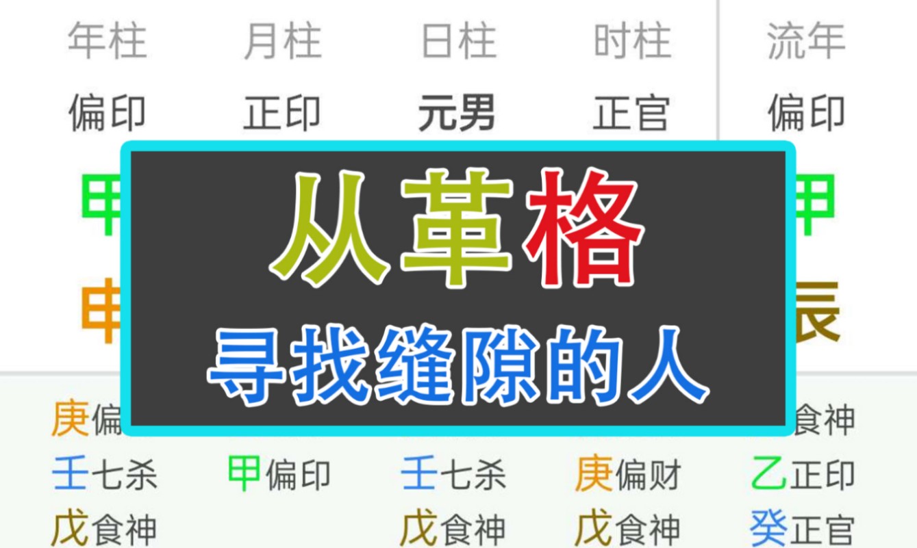 从革格(八字命理知识之专旺格3)哔哩哔哩bilibili