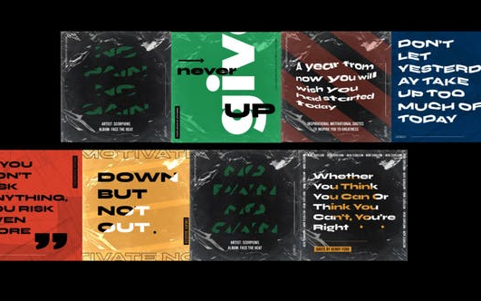 ae模板塑料效果的海报封面视频正方形