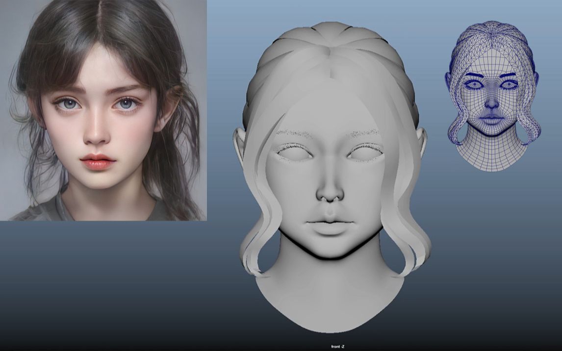 【maya人物建模】从拉box开始教你制作写实人物模型,maya人物布线教程