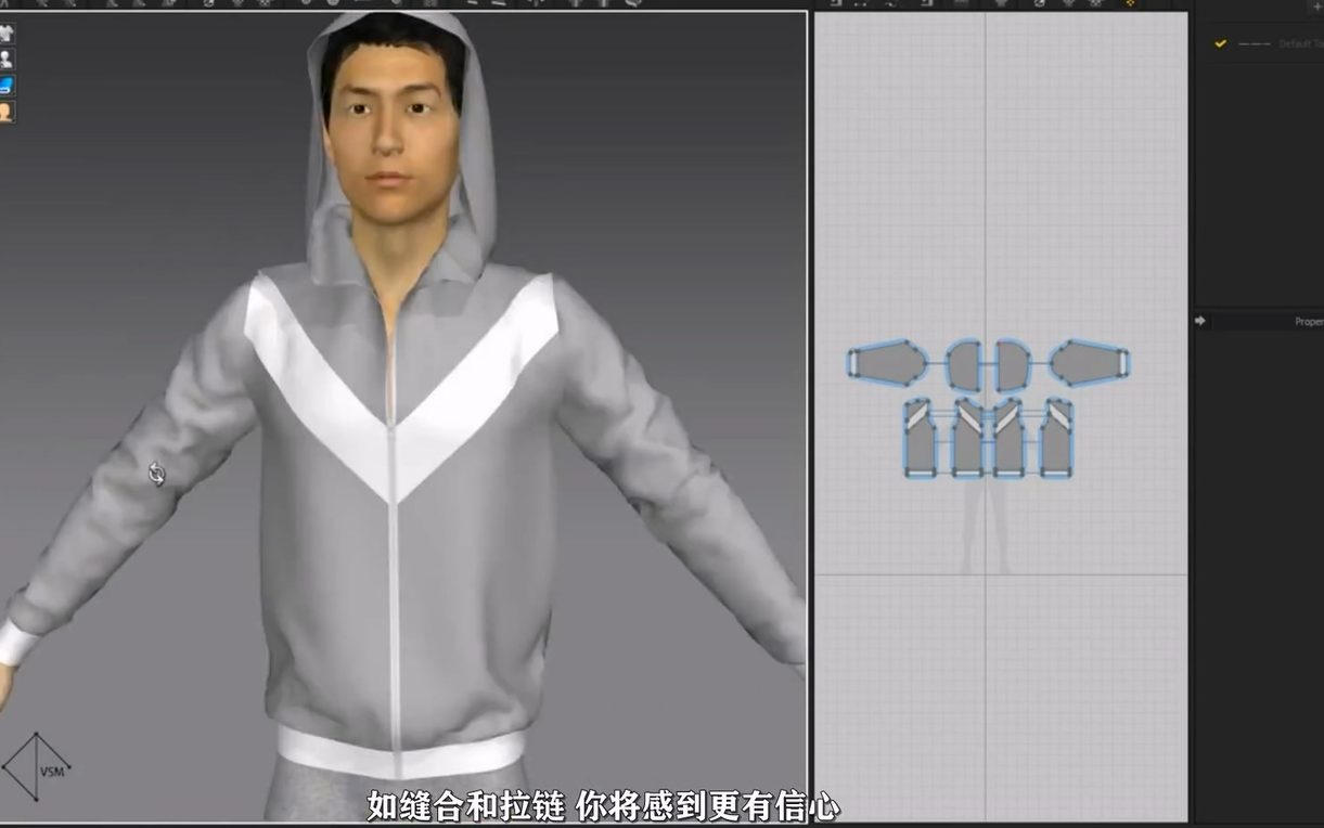【中文字幕】Marvelous Designer连帽衫拉链缝线设计视频教程哔哩哔哩bilibili