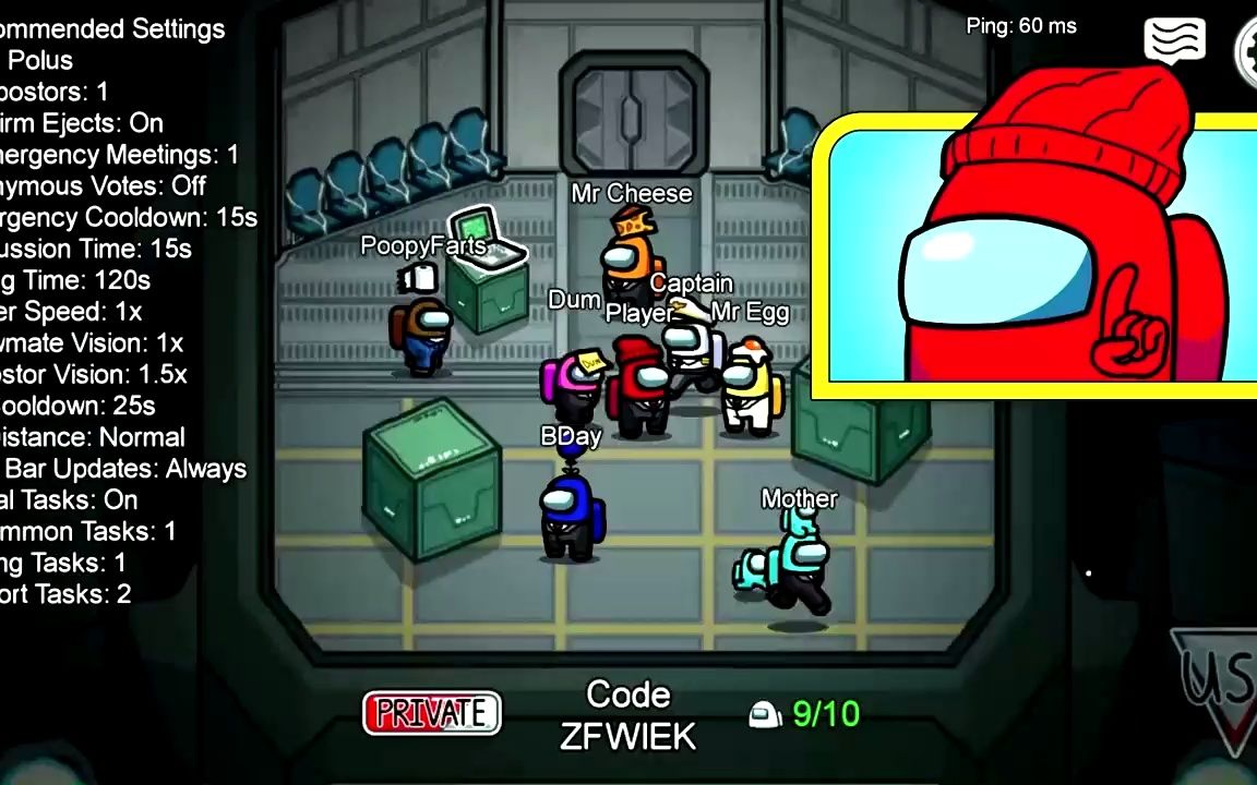 amongus恶霸模式:恶霸内鬼入侵飞船,拥有多种技能,不停抓船员