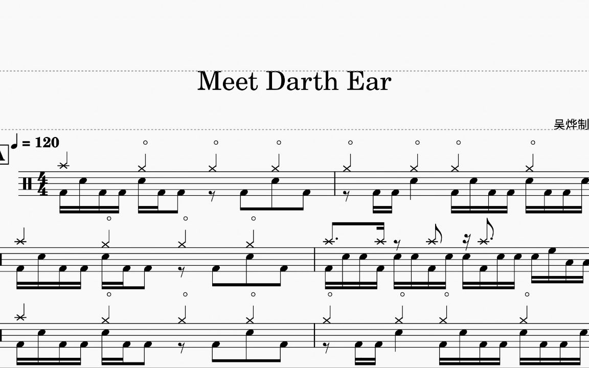 《meet darth ear》- rock school 8级 动态鼓谱-电竞康康-默认收藏夹