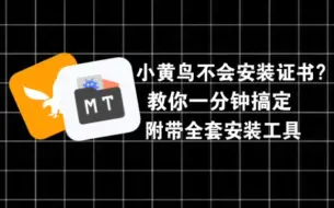 下载视频: 小黄鸟不会安装证书?教你一分钟搞定!「附带全套安装工具」