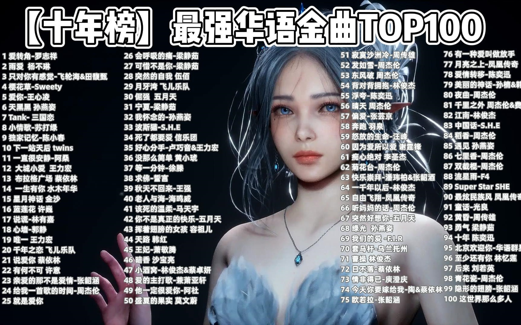 【十年榜 华语金曲合集】20002009年最强华语金曲TOP100的网络神曲,每一首都是90后的青春!哔哩哔哩bilibili