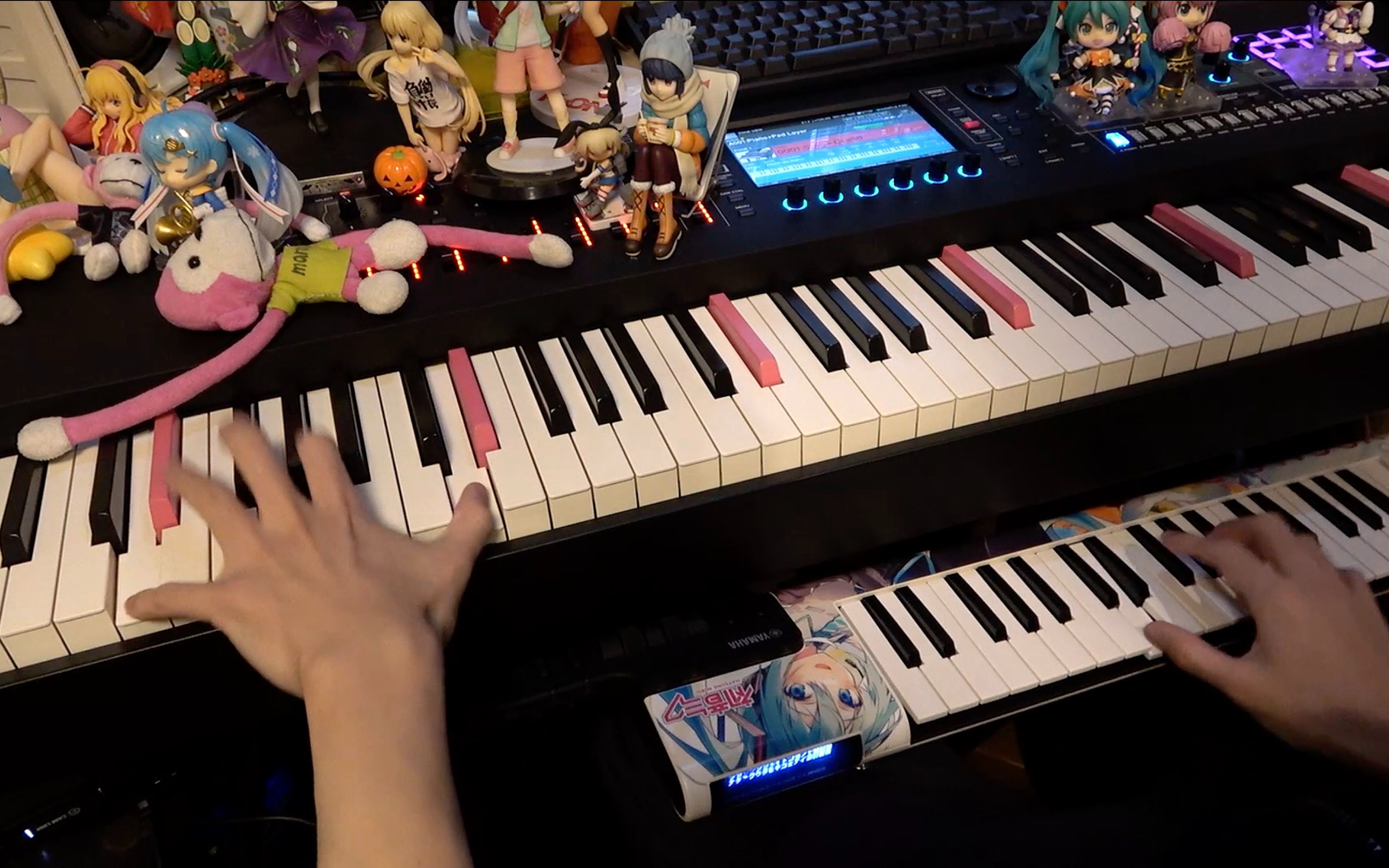 [图]【触手猴】初音ミクさんと千本桜で遊んでみた【Piano+VOCALOID Keyboard】