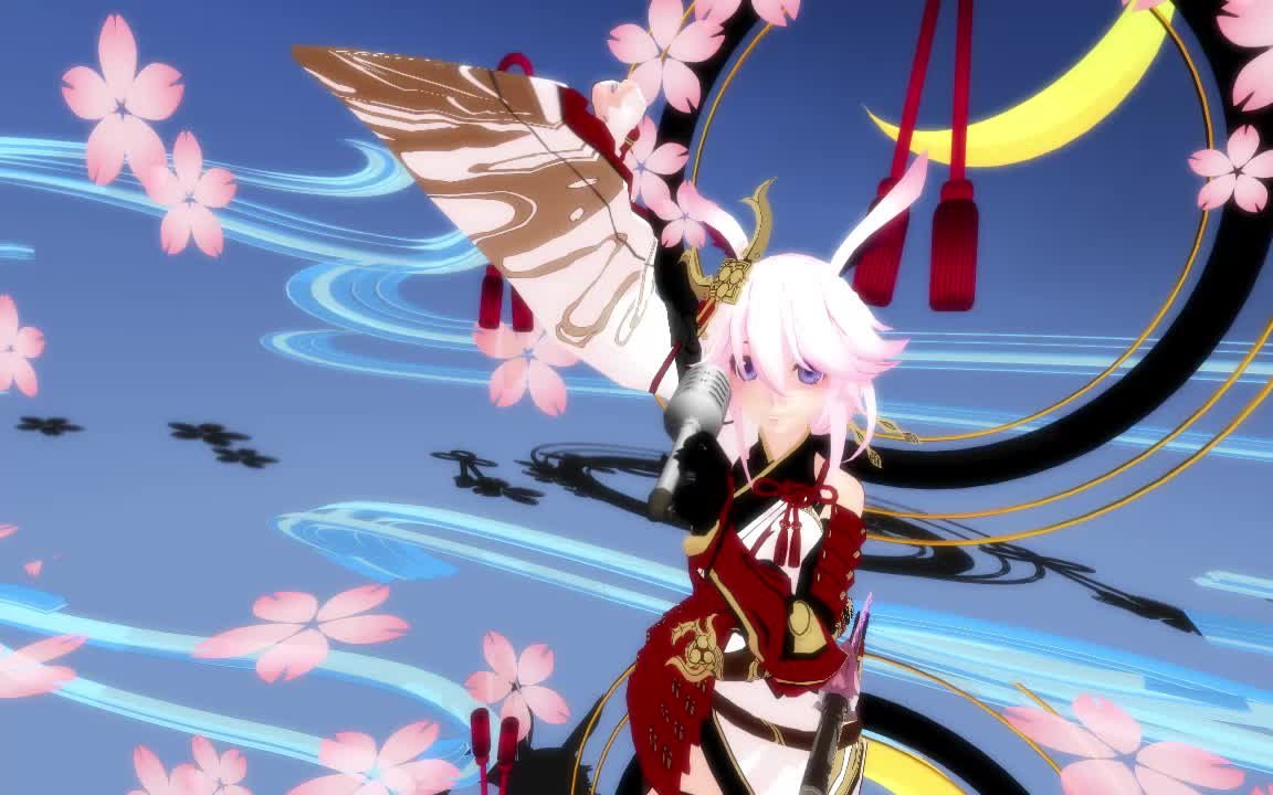 【崩坏3mmd】真炎幸魂-赤染樱(爱言叶)_哔哩哔哩