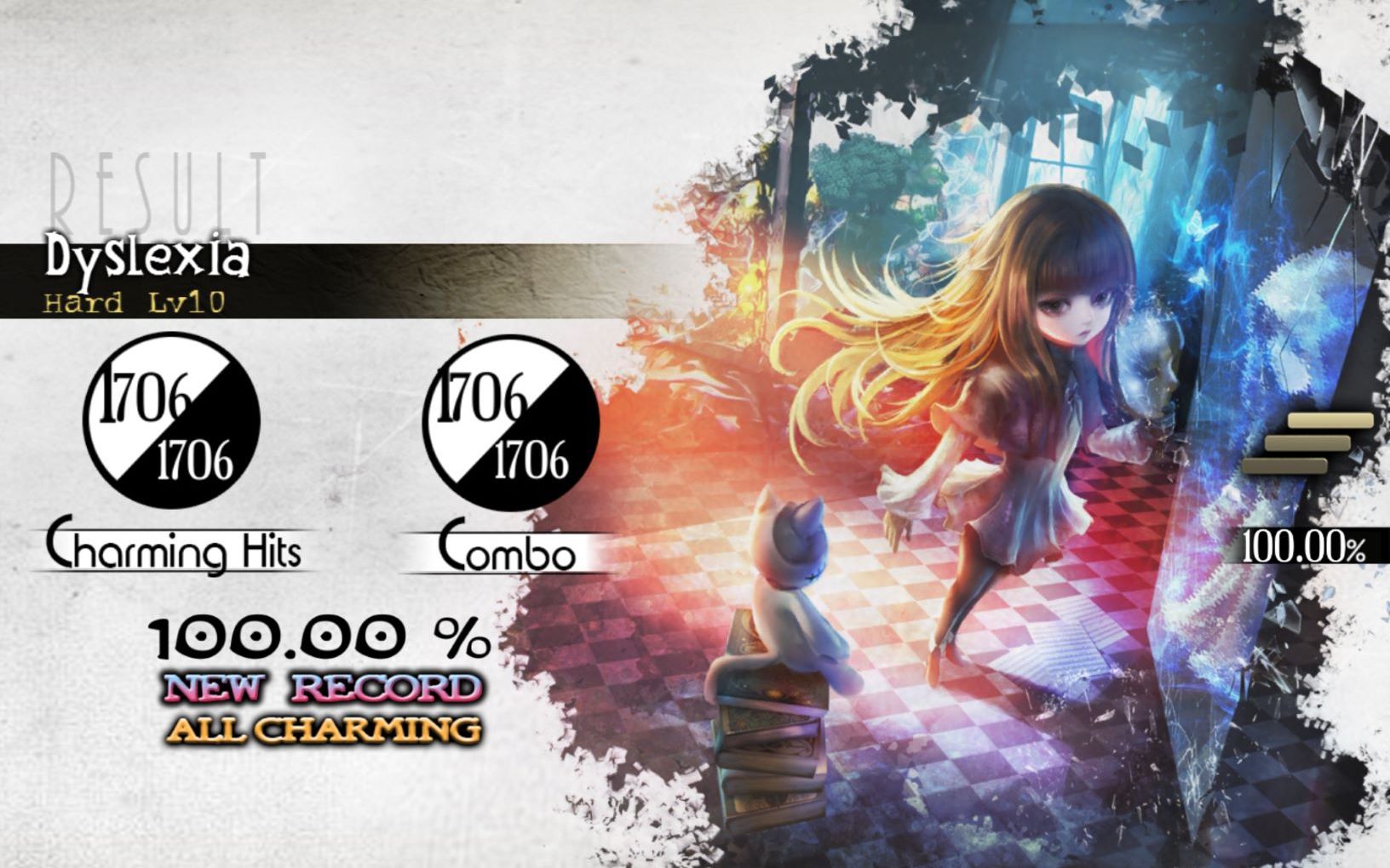 [图]【deemo】3.3最难10级？Dyslexia Hard Lv10 AC 100.00% by 绿仙鬼