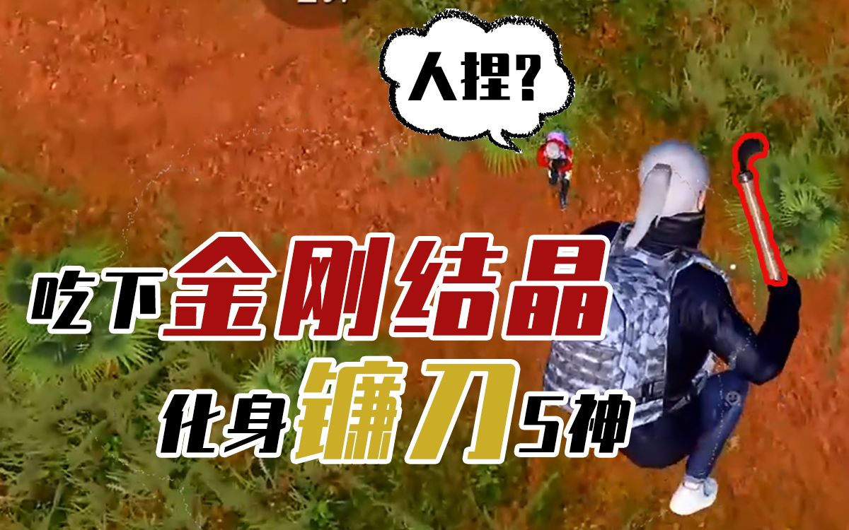金刚结晶的正确用法,挑战镰刀吃鸡,我又粑握住了!