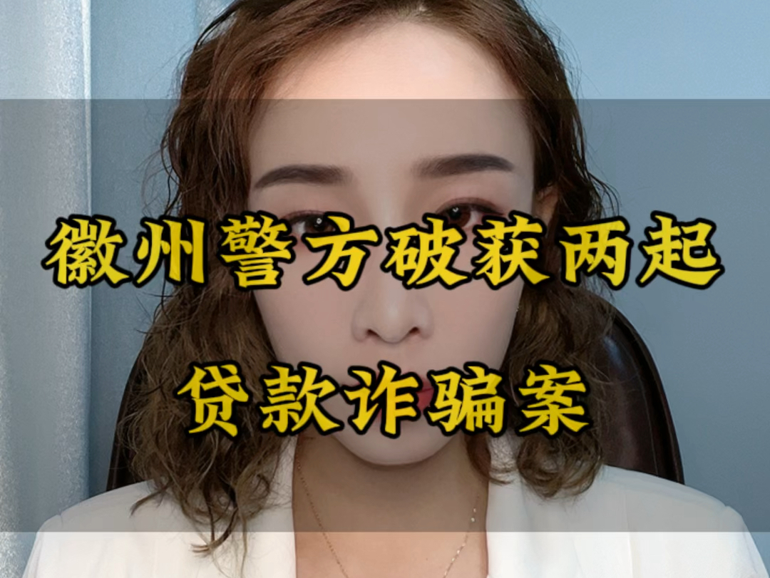 徽州警方破获两起贷款诈骗案哔哩哔哩bilibili