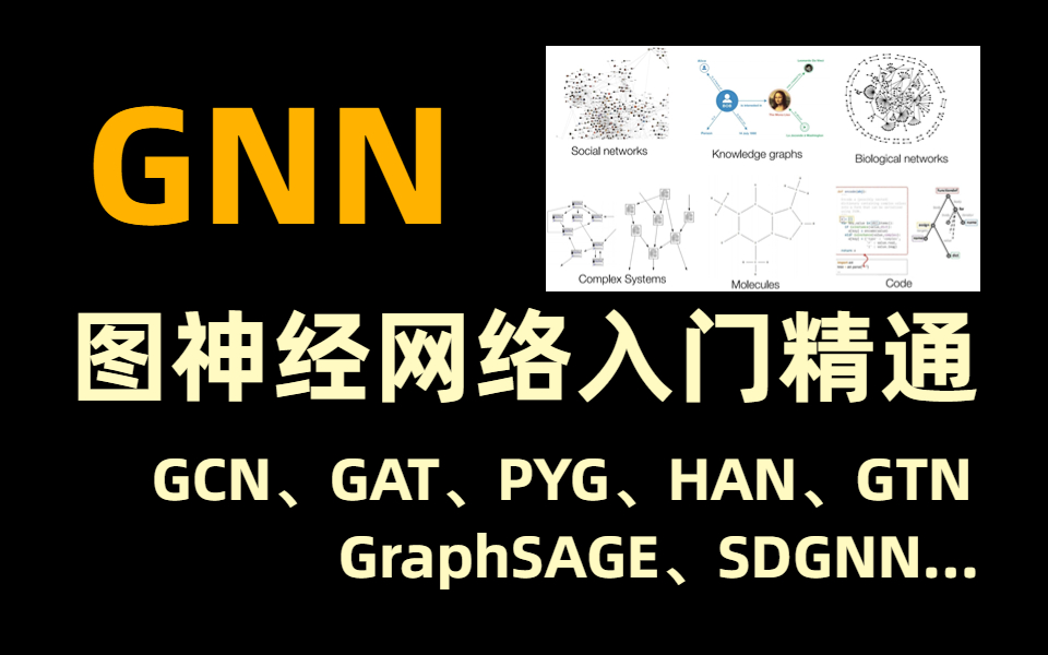 图神经网络强大在哪里?GCN、GAT、PYG、HAN、GTN等多个图神经网络知识点终于被一次讲透彻了!哔哩哔哩bilibili