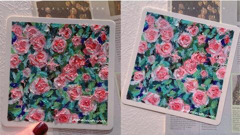 油画棒 梦中的玫瑰花园 温柔浪漫 他们种小麦我种玫瑰我饿死浪漫不死 哔哩哔哩 Bilibili