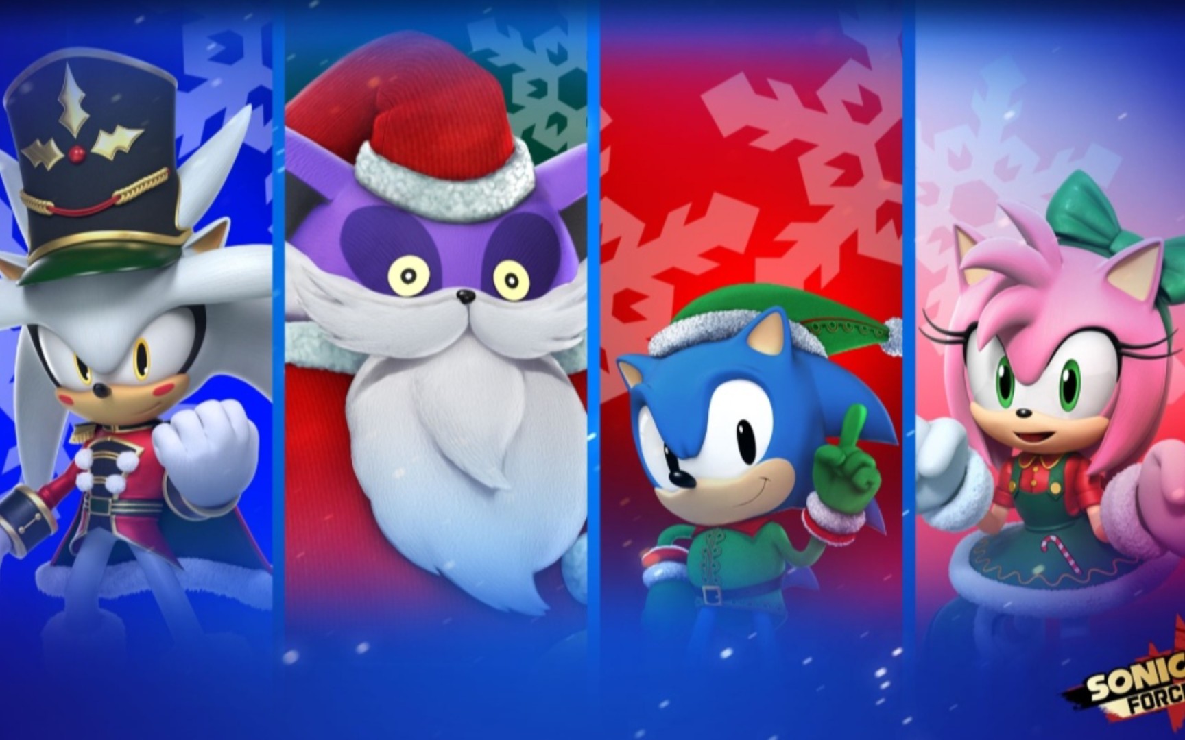 《索尼克力量:速度之战》圣诞系列,胡桃夹子希弗尔和精灵经典索尼克lv