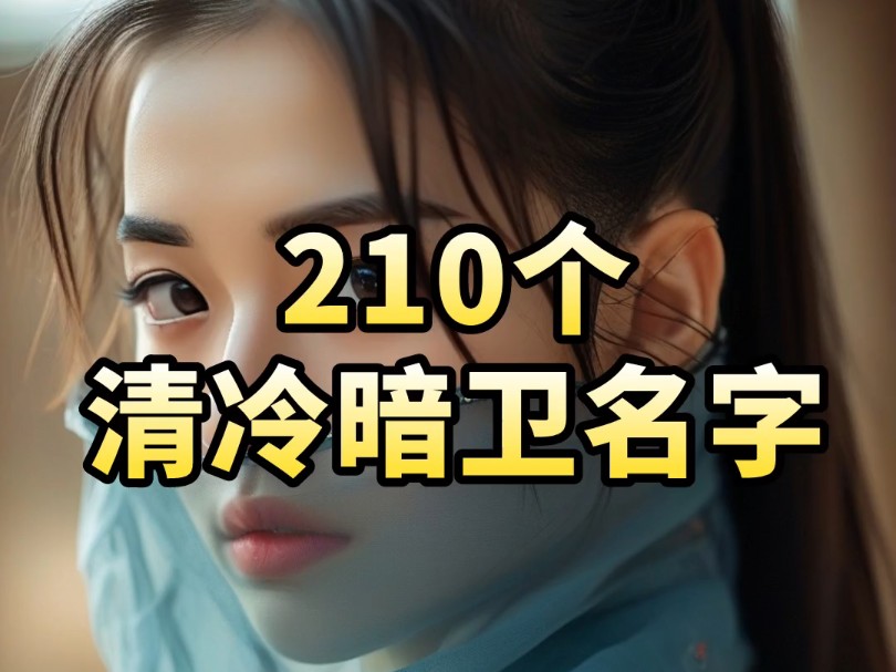 清冷暗卫名字210个|写作素材小说素材哔哩哔哩bilibili