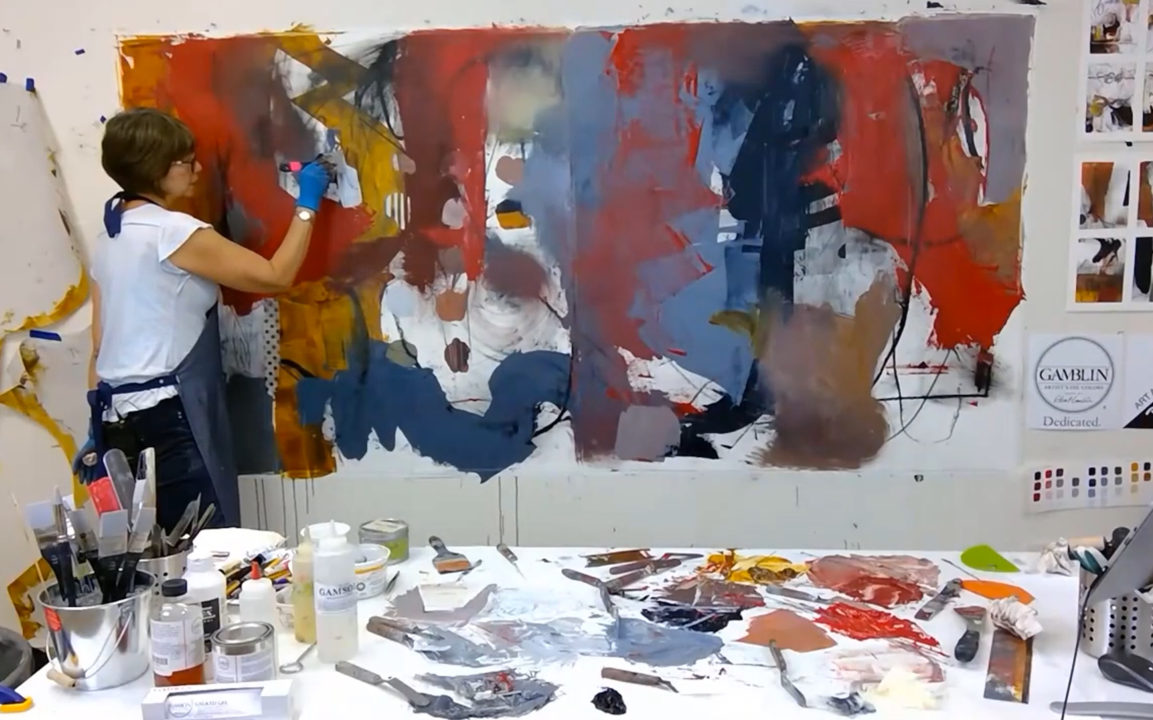 pamela caughey art-抽象派绘画-冷蜡/油的应用