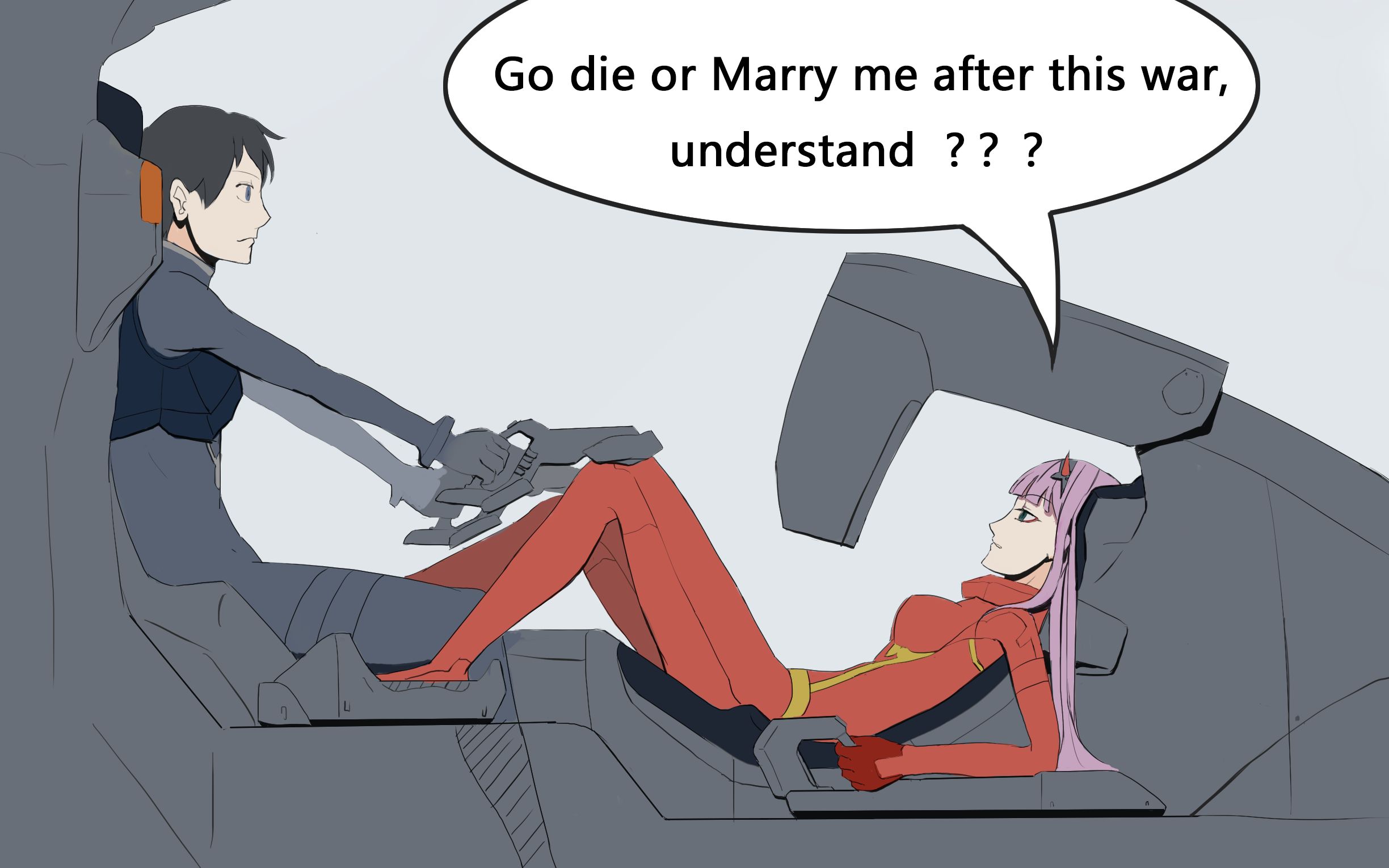 [图]《DARLING in the FRANXX》主角们在机舱里到底是怎么样的呢？