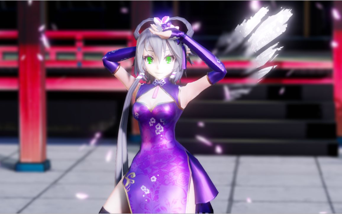 【洛天依mmd】桃花旗袍_哔哩哔哩 (゜-゜)つロ 干杯~-bilibili