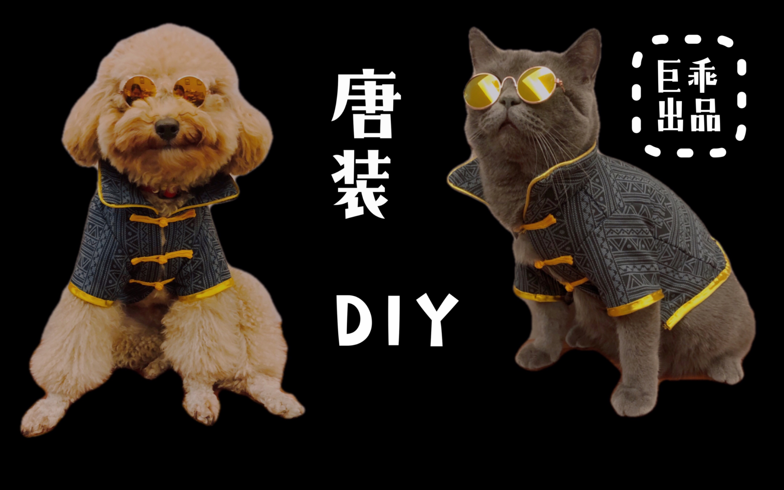 【宠物衣服diy】猫猫狗狗唐装diy手工教程—相声演员篇哔哩哔哩bilibili