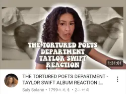 下载视频: 中英双语【Reaction Taylor Swift】泰勒斯威夫特《The Tortured Poets Department》TTPD苦魂诗人阁反应39