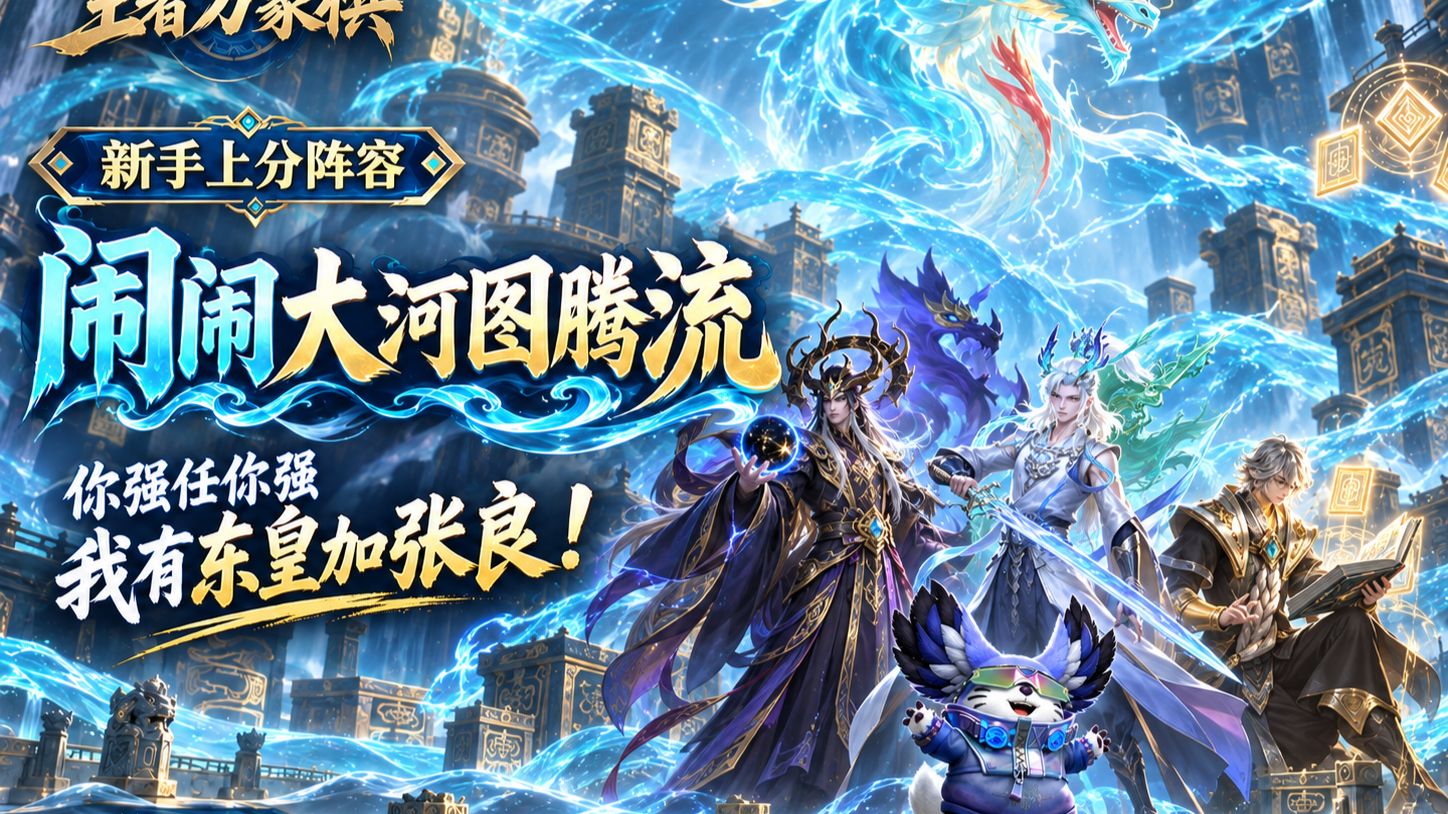 王者万象棋新手上分阵容：闹闹大河图腾流！你强任你强，我有东皇加张良！