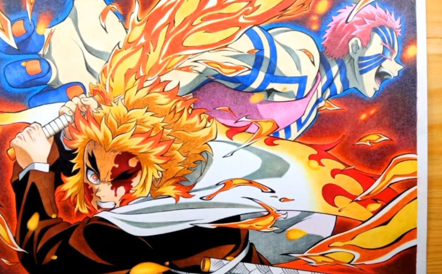 【手绘】炎柱vs猗窝座——鬼灭之刃