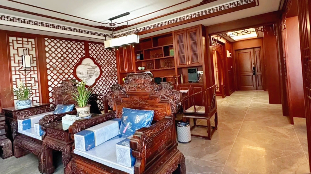 红木装修客厅,绘中式极简之美!