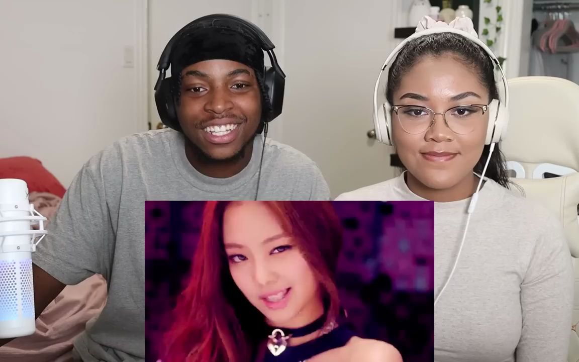 【中字】情侣第一次看kpop团体(stray kids , blackpink and bts)