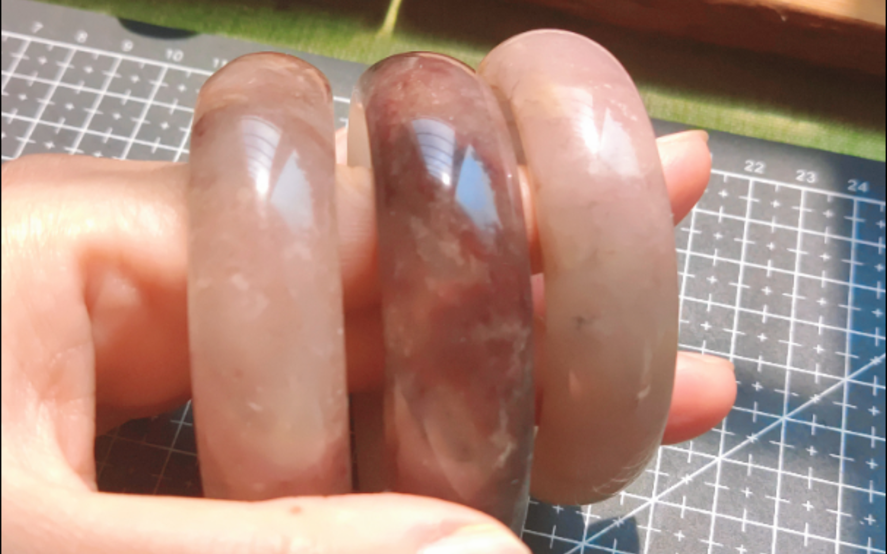 清货|金丝玉紫罗兰手镯3个40包邮非偏