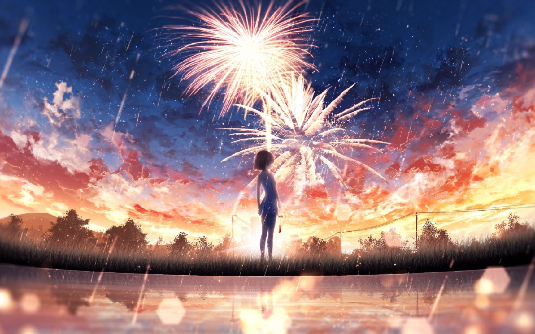 [打上花火/mv]多动漫混剪,欣赏下动漫中那些大海与烟花吧