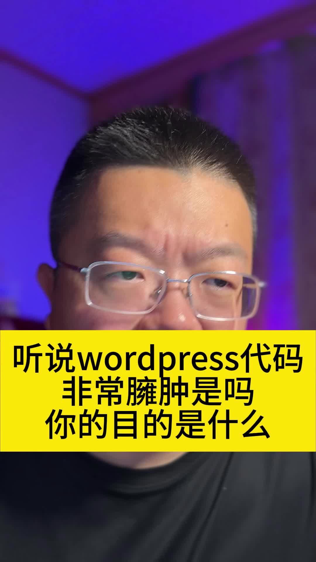 听说wordpress代码非常臃肿是吗你的目的是什么哔哩哔哩bilibili