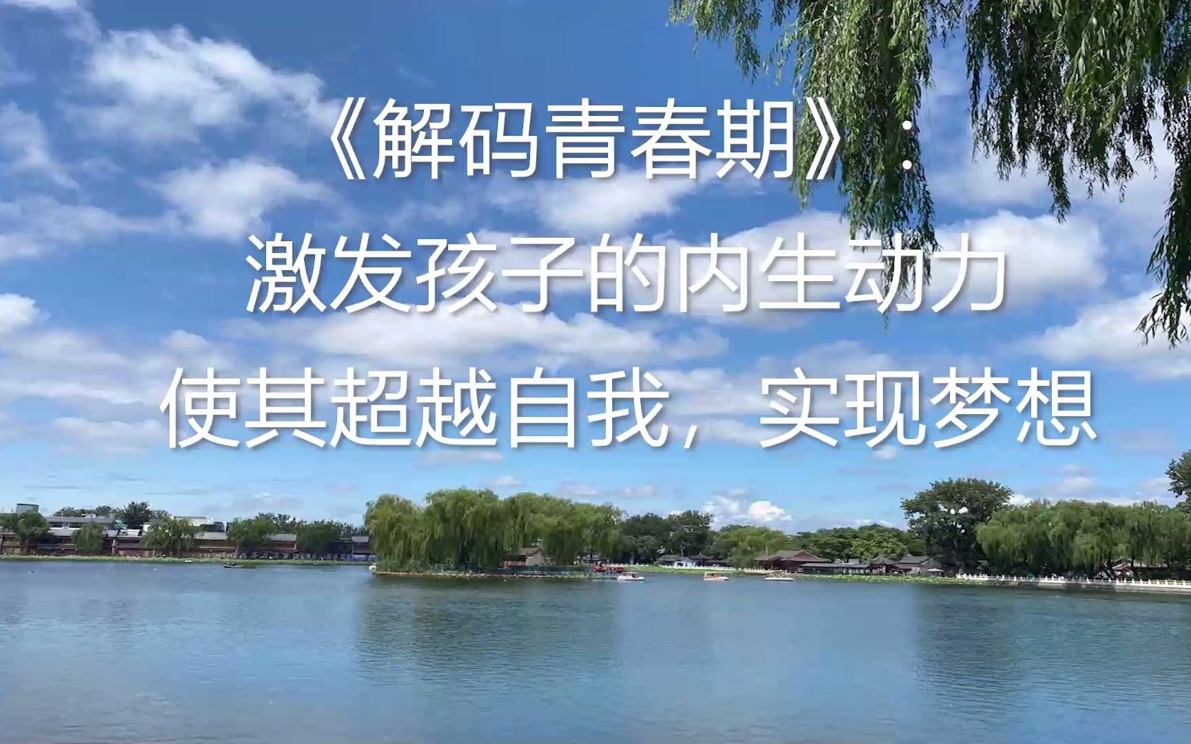 《解码青春期》:激发孩子的内生动力,使其超越自我,实现梦想哔哩哔哩bilibili