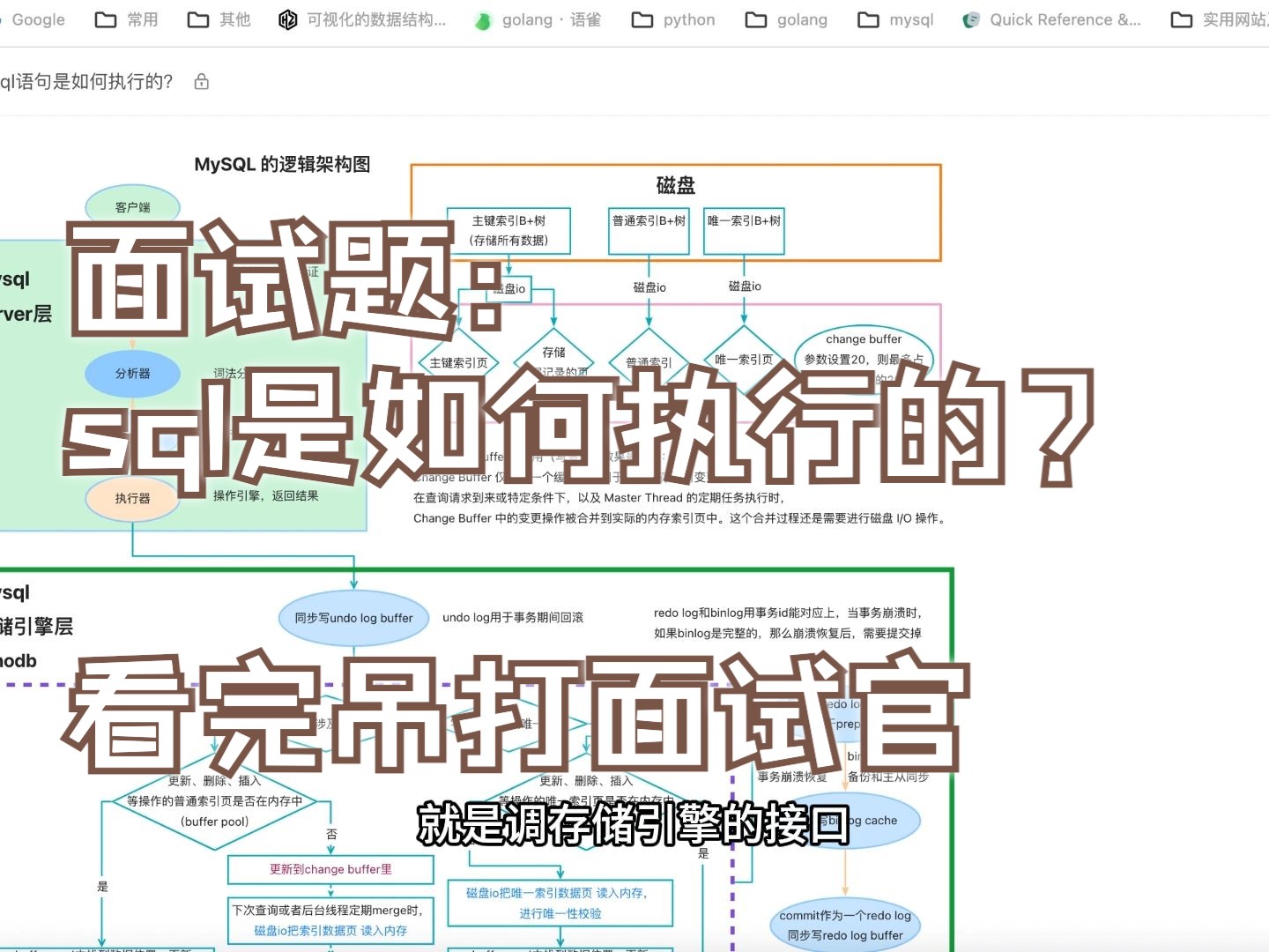 一条sql语句是如何执行的?哔哩哔哩bilibili